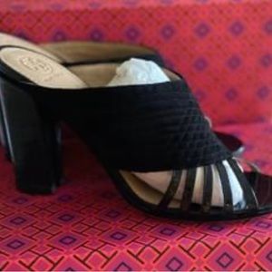 Tory Burch mule heels size 9 black